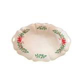 Lenox Holiday 16-Inch Scalloped Platter - Holly and Ribbon Motif
