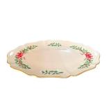 Lenox Holiday 16-Inch Scalloped Platter - Holly and Ribbon Motif