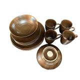 Sango Swirl 7100 14-Piece Dinnerware Set