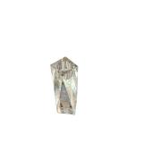 6-Inch Faceted Crystal Obelisk with Script Signature on Base