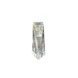6-Inch Faceted Crystal Obelisk with Script Signature on Base