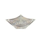 Crystal Cut Glass Bowl - Diamond Pattern, 10 x 5 Inches