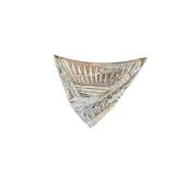 Crystal Cut Glass Bowl - Diamond Pattern, 10 x 5 Inches