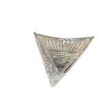 Crystal Cut Glass Bowl - Diamond Pattern, 10 x 5 Inches