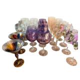Assorted Hand Painted Glassware - Stemware, Goblets