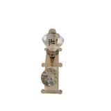 Crystal Wine Stoppers with Faceted Prism Crystals