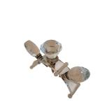 Crystal Wine Stoppers with Faceted Prism Crystals