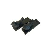Pair of Metal Bird Door Stops on Bases