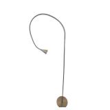 Arc Floor Lamp with Gooseneck Arm and Cone Shade - Brushed Metal Finish