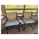 Guidesman Outdoor Lounge Chairs with Center Table (Lot of 2)