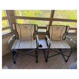 Guidesman Outdoor Lounge Chairs with Center Table (Lot of 2)