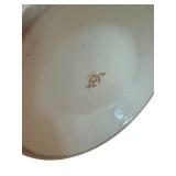 Lenox Floral Relief Vase - Marked Lenox, 16 Inch Tall, 9.5 Inch Diameter, Gold Rim