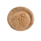 24-Inch Round Plaster Wall Plaque - Classical Relief Scene