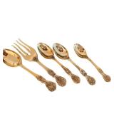 G. B. Rogers 62-Piece Gold-Tone Flatware Set with Storage Rack
