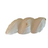 Mother of Pearl Shell Pendant with Gold Tone Edge and Integrated Bail