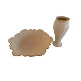 Lenox Porcelain Vase & Shell-Shaped Dish with Gold Trim (Marked Lenox)
