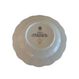 10.5 Inch Porcelain Plate with Lattice Floral Pattern - St. Petersburg Mark