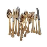 19-Piece Flatware Set - Ribbed-Handle Pattern