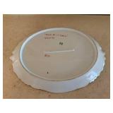 Hand-Painted Porcelain Plate With Scalloped Gilded Border And Floral Motif
