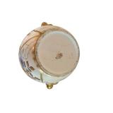 Floral Porcelain Vase with Gilt Handles - Hand-Painted 11 x 15 cm