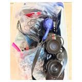 JVC Over-Ear Headphones - Assorted Audio Accessories in Bin