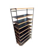 Industrial Wood and Metal Shelving Unit - 56 x 26.5 x 12 Inches