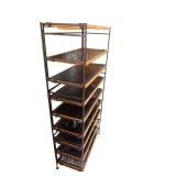 Industrial Wood and Metal Shelving Unit - 56 x 26.5 x 12 Inches