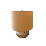 Table Lamp with Fabric Drum Shade - 15.5-Inch Height