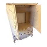 French Provincial Ornate Armoire Wardrobe with Two Doors and Three Drawers (57 x 30 x 18)