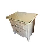 French Provincial Nightstand  24x24x16 with Serpentine Top and Brass Hardware