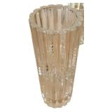12 Inch Tall Faceted Glass Vase