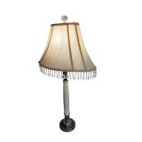 30-Inch Beaded Crystal Fringe Table Lamp with Fabric Shade