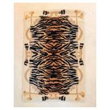 Tiger-Stripe Pattern Rug 36x24 Inches
