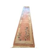 Floral Runner Rug 149 x 27 Inches Fringed-Ends