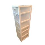 Plastic 5-Drawer Storage Tower with Perforated Front Panels