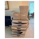 Fabric Storage Bins with Handles - Stackable Cube Organizers (Assorted Sizes)