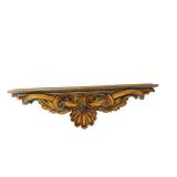 Ornate Resin Wall Shelf with Carved Leaf and Scroll Motifs
