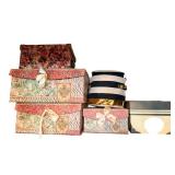 Assorted Gift Boxes & Hat Boxes - Floral Print & Striped Designs