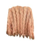 Colleen Lopez XS Fringe Knit Cardigan with Tassels - Made in China