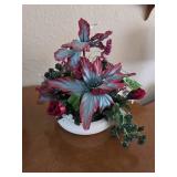 3 Floral arrangements with vases