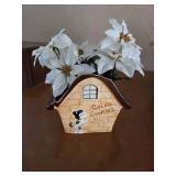 3 Floral arrangements with vases