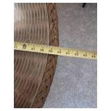 Vintage Round Wicker Table with Glass top