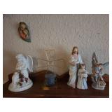 5 Piece set of Ceramic and Glass religious pieces