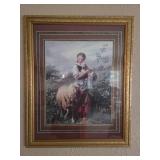 The Shepardess & Vintage Gold Ornate Mirror