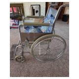 Vintage Wheelchair with 2 pillows