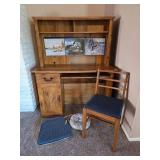 Office desk and chair with 2 seat pillows