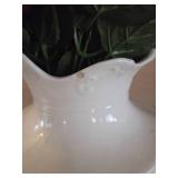 VINTAGE Pitcher and Washbowl Set with floral decor