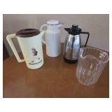 Variety of pitchers/ coffee carafes -Lot of 4