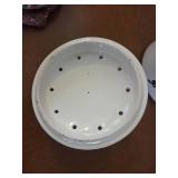VINTAGE bean pot crock with 2 hot pad holders