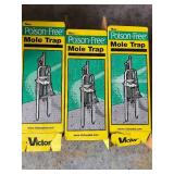 3 Mole Traps